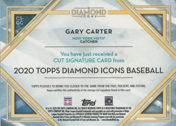 2020 Topps Diamond Icons - Cut Signatures Gold #CS-GC Gary Carter Back