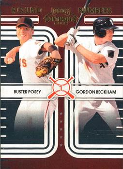 2008 Playoff Contenders - Round Numbers #1 Buster Posey / Gordon Beckham Front