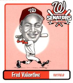 1998 Washington Senators 1969 Reunion #26 Fred Valentine Front
