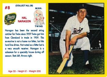2020 1961 Peters Meats Minnesota Twins Reprint #8 Hal Naragon Front