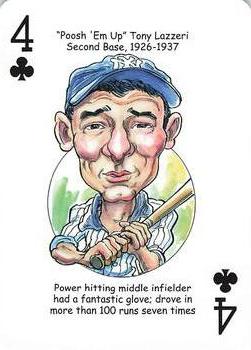 2012 Hero Decks New York Yankees Baseball Heroes Playing Cards (7th Edition) #4♣ Tony Lazzeri Front