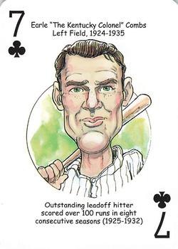 2012 Hero Decks New York Yankees Baseball Heroes Playing Cards (7th Edition) #7♣ Earle Combs Front