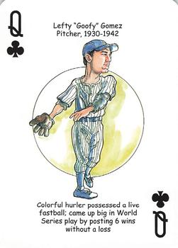 2012 Hero Decks New York Yankees Baseball Heroes Playing Cards (7th Edition) #Q♣ Lefty Gomez Front