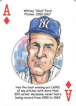 2012 Hero Decks New York Yankees Baseball Heroes Playing Cards (7th Edition) #A♦ Whitey Ford Front