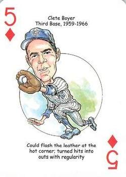 2012 Hero Decks New York Yankees Baseball Heroes Playing Cards (7th Edition) #5♦ Clete Boyer Front