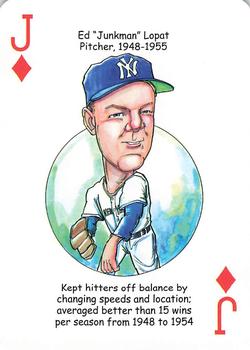 2012 Hero Decks New York Yankees Baseball Heroes Playing Cards (7th Edition) #J♦ Ed Lopat Front