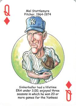 2012 Hero Decks New York Yankees Baseball Heroes Playing Cards (7th Edition) #Q♦ Mel Stottlemyre Front
