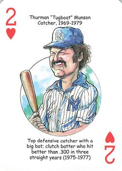 2012 Hero Decks New York Yankees Baseball Heroes Playing Cards (7th Edition) #2♥ Thurman Munson Front