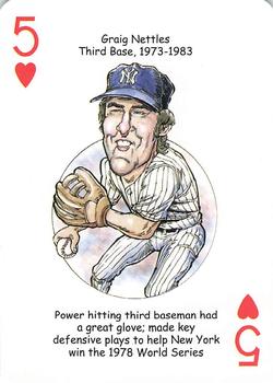 2012 Hero Decks New York Yankees Baseball Heroes Playing Cards (7th Edition) #5♥ Graig Nettles Front