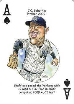 2012 Hero Decks New York Yankees Baseball Heroes Playing Cards (7th Edition) #A♠ C.C. Sabathia Front