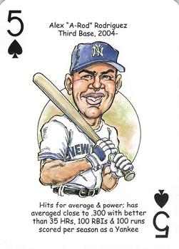 2012 Hero Decks New York Yankees Baseball Heroes Playing Cards (7th Edition) #5♠ Alex Rodriguez Front
