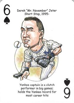 2012 Hero Decks New York Yankees Baseball Heroes Playing Cards (7th Edition) #6♠ Derek Jeter Front