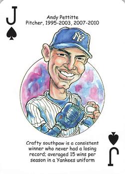 2012 Hero Decks New York Yankees Baseball Heroes Playing Cards (7th Edition) #J♠ Andy Pettitte Front