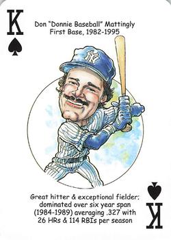 2012 Hero Decks New York Yankees Baseball Heroes Playing Cards (7th Edition) #K♠ Don Mattingly Front