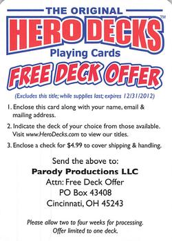 2012 Hero Decks New York Yankees Baseball Heroes Playing Cards (7th Edition) #NNO Checklist Back