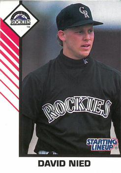 1993 Kenner Starting Lineup Cards Extended Series #505394 David Nied Front