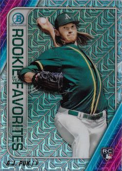 2020 Bowman - Chrome Rookie of the Year Favorites Mojo Refractor #ROYF-AP A.J. Puk Front