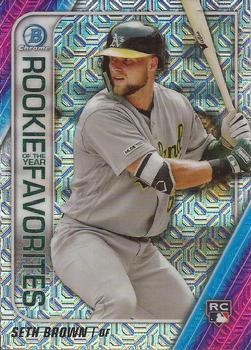 2020 Bowman - Chrome Rookie of the Year Favorites Mojo Refractor #ROYF-SB Seth Brown Front