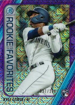 2020 Bowman - Chrome Rookie of the Year Favorites Mojo Purple Refractors #ROYF-KL Kyle Lewis Front