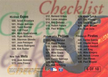 1996 Ultra - Checklists (Series Two) #6 Jason Kendall Back