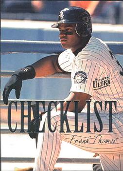 1996 Ultra - Checklists (Series Two) #10 Frank Thomas Front