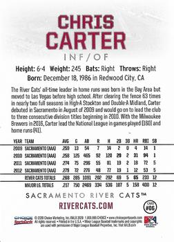 2020 Choice Sacramento River Cats Legends #06 Chris Carter Back