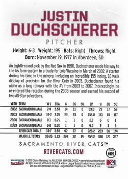 2020 Choice Sacramento River Cats Legends #09 Justin Duchscherer Back