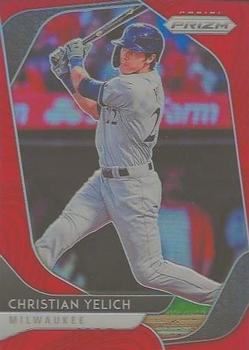 2020 Panini Prizm - Red Prizm #131 Christian Yelich Front