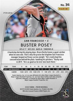 2020 Panini Prizm - Red, White and Blue Prizm #34 Buster Posey Back
