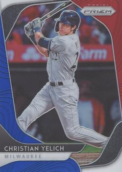 2020 Panini Prizm - Red, White and Blue Prizm #131 Christian Yelich Front