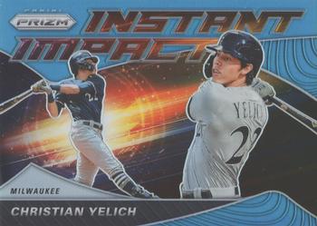 2020 Panini Prizm - Instant Impact Teal Wave Prizm #II-5 Christian Yelich Front