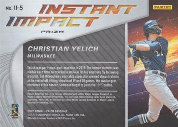2020 Panini Prizm - Instant Impact Red, White, and Blue Prizm #II-5 Christian Yelich Back