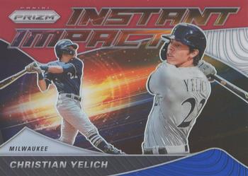 2020 Panini Prizm - Instant Impact Red, White, and Blue Prizm #II-5 Christian Yelich Front