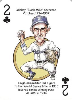 2013 Hero Decks Detroit Tigers Baseball Heroes Playing Cards #2♣ Mickey Cochrane Front
