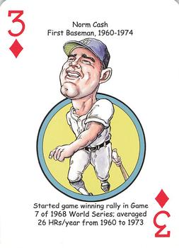 2013 Hero Decks Detroit Tigers Baseball Heroes Playing Cards #3♦ Norm Cash Front