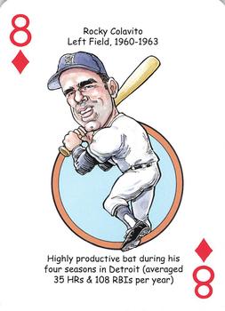 2013 Hero Decks Detroit Tigers Baseball Heroes Playing Cards #8♦ Rocky Colavito Front