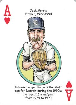 2013 Hero Decks Detroit Tigers Baseball Heroes Playing Cards #A♥ Jack Morris Front