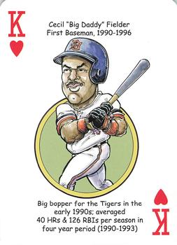 2013 Hero Decks Detroit Tigers Baseball Heroes Playing Cards #K♥ Cecil Fielder Front