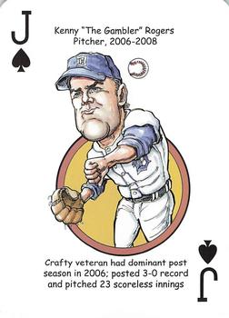 2013 Hero Decks Detroit Tigers Baseball Heroes Playing Cards #J♠ Kenny Rogers Front