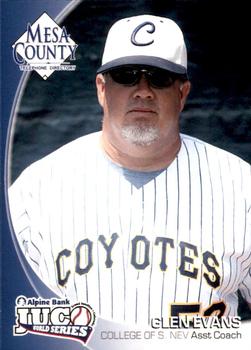 2010 Juco World Series Southern Nevada Coyotes #NNO Glen Evans Front