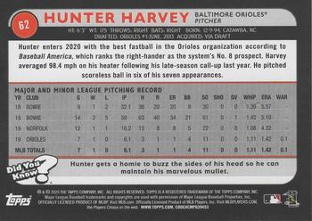 2020 Topps Big League - Blue #62 Hunter Harvey Back