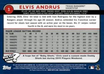 2020 Topps Big League - Orange #2 Elvis Andrus Back