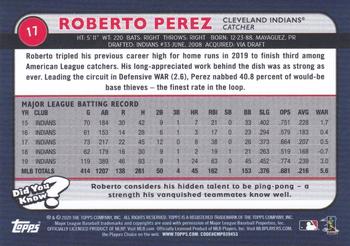 2020 Topps Big League - Orange #17 Roberto Perez Back