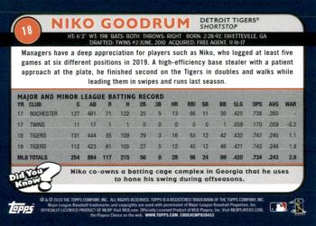 2020 Topps Big League - Orange #18 Niko Goodrum Back