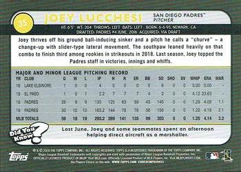 2020 Topps Big League - Orange #35 Joey Lucchesi Back