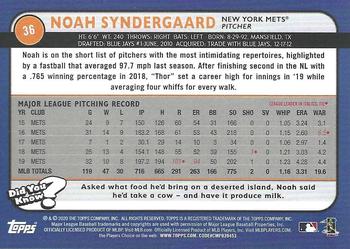 2020 Topps Big League - Orange #36 Noah Syndergaard Back