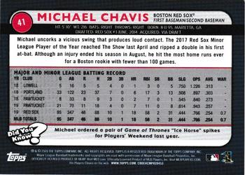 2020 Topps Big League - Orange #41 Michael Chavis Back