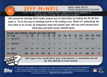 2020 Topps Big League - Orange #42 Jeff McNeil Back
