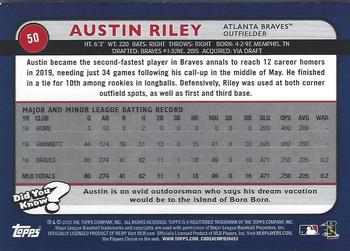 2020 Topps Big League - Orange #50 Austin Riley Back
