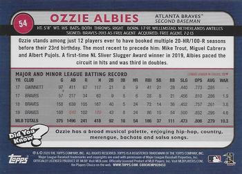 2020 Topps Big League - Orange #54 Ozzie Albies Back
